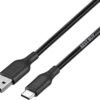 Best Buy essentials™ - 9' USB-A to USB-C Charge-and-Sync Cable - Black