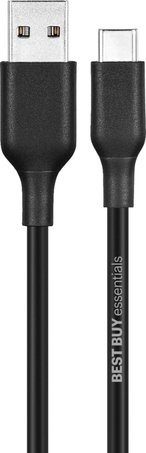 Best Buy essentials™ - 9' USB-A to USB-C Charge-and-Sync Cable - Black