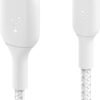 Belkin - BOOST↑CHARGE Braided USB-C to USB-A Cord 6.6ft for iPhone 16 Series, Samsung, Google Pixel 7 & 8, iPad Pro & More - White