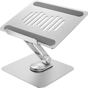 Insignia™ - Laptop Stand with Adjustable Height and Angle for Laptops up to 17” Wide - Silver